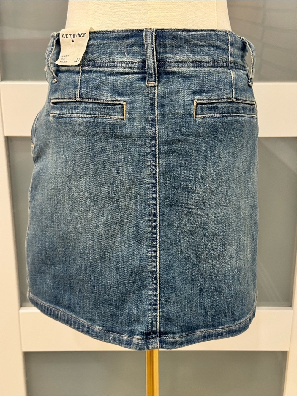 NWT🔖 Free People We The Free Daylight Denim Mini Skirt Size 27 - Picture 8 of 10